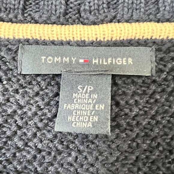 Tommy Hilfiger Short Sleeve Knit Cardigan – S – Textured Open Front Sweater - Picture 2 of 5